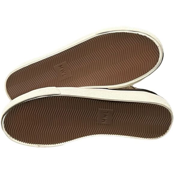 Madewell Sidewalk Low-Top Sneakers Wave Edition Size 8.5 White and Leopard Print - Picture 7 of 9
